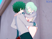 Toru Hagakure and Izuku Midoriya have intense sex on the rooftop. - My Hero Academia