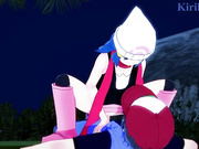 Dawn (Hikari) and I have intense sex outdoors. - Pokémon Hentai