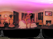 VR 360 Degree lesbian encounter using a huge double ended Dildo