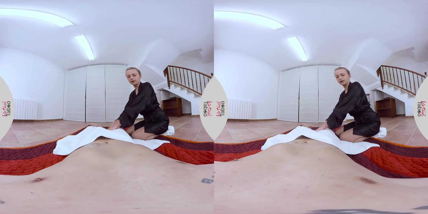 Step sister makes taboo massage to step bro in VR