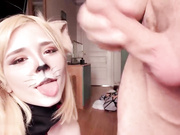 把性感的狐狸硬操，嘴里叼着Cosplay