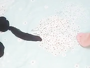 骚少妇双人床上的性爱口交啪啪 奶子晃人